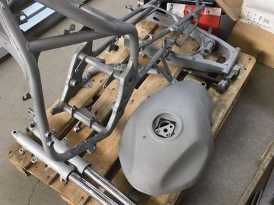 Sandblasting all metal parts