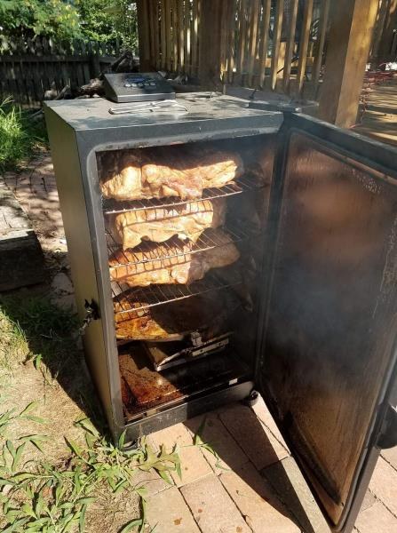 Cooking some good ol` North Carolina BBQ for the East Coast Rally