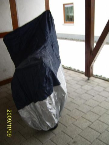 garage for bike in the snow