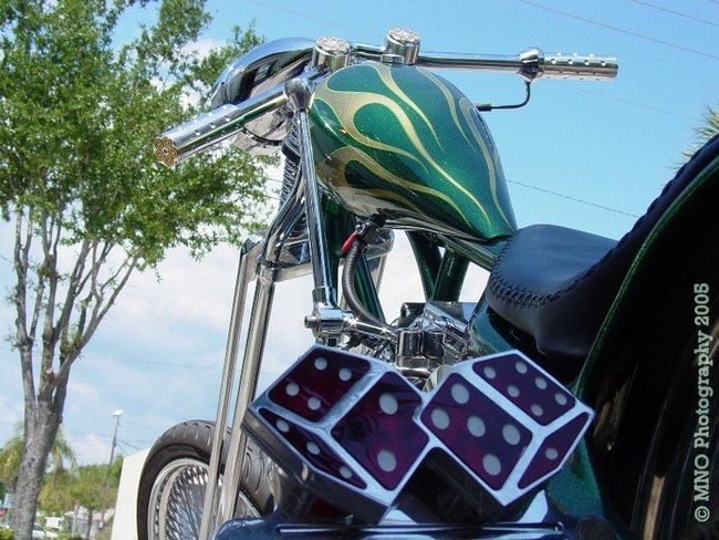 I shot this chopper from the ground and using the dice from the tag frame as a foreground.