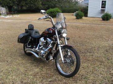 Various pics of me-C- my bitch -Misty and my 97` FXDWG before and after mods.