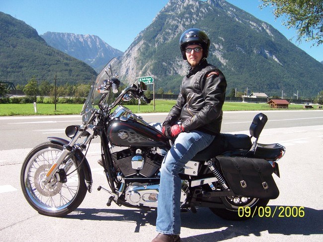 Josh on his `05 Wide Glide.