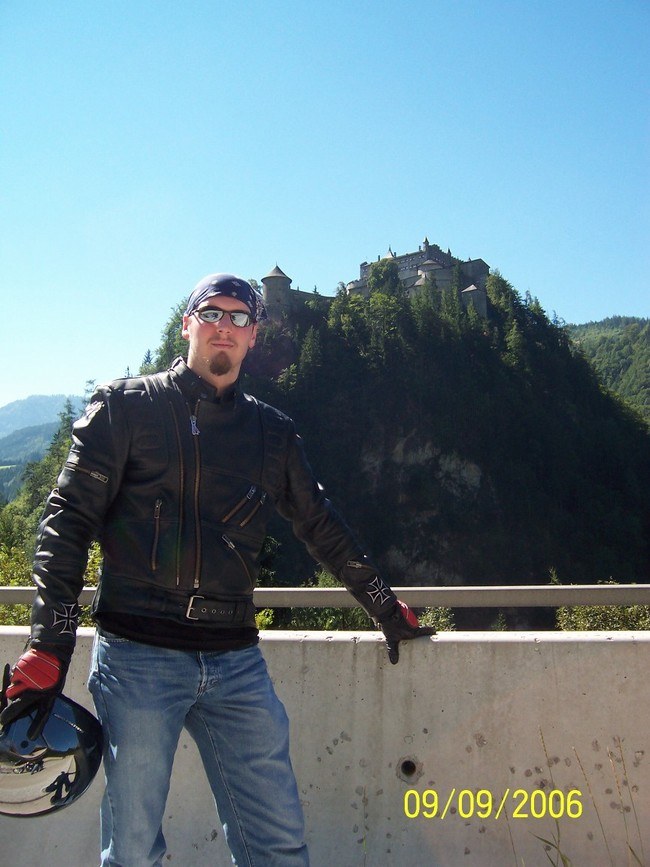 Josh with Mozart`s castle in the background.