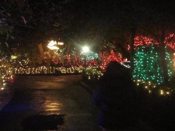 RAINZ AND HOT PEPPER SEENING THE LIGHTS! at Bellingrath Gardens in Theodore! on 12/22/2010