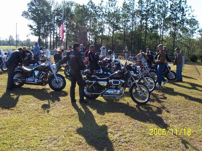 Arriving at the cemetary.