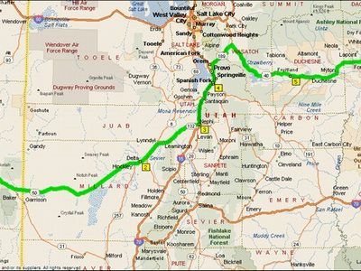 Planned Strugis Day 2 Ely Nv to Vernal UT. 397 Miles Hey Sparky where`s the party ?