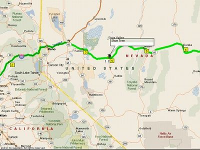 Shoe Tree-C- Pony Express-C- Mining Towns-C- 524 miles 12 hrs