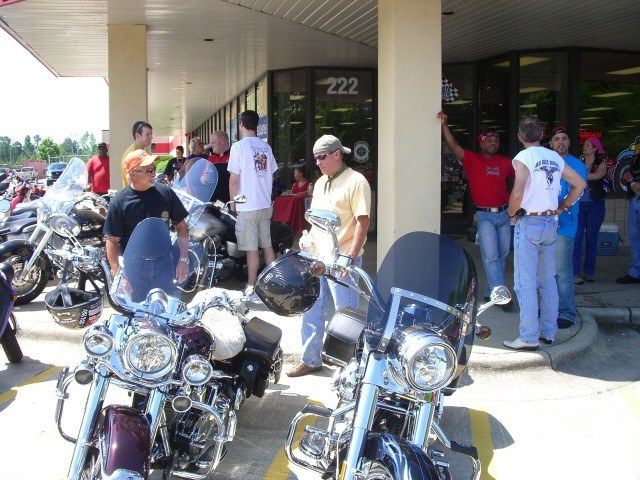 John and Chip checking out the bikes