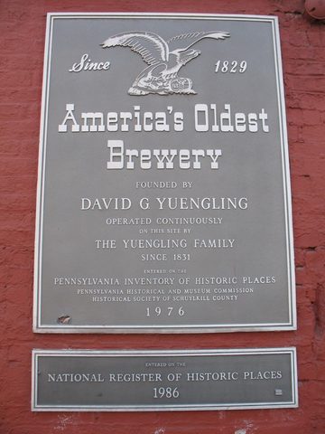 Yuengling Brewery-C- Pottsville PA-C-  for a free tour and tasting