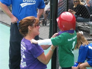 Nancy getting her player ready