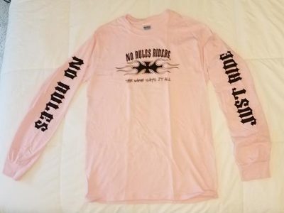 Long Sleeve = Lite Pink = Flame/Cross logo